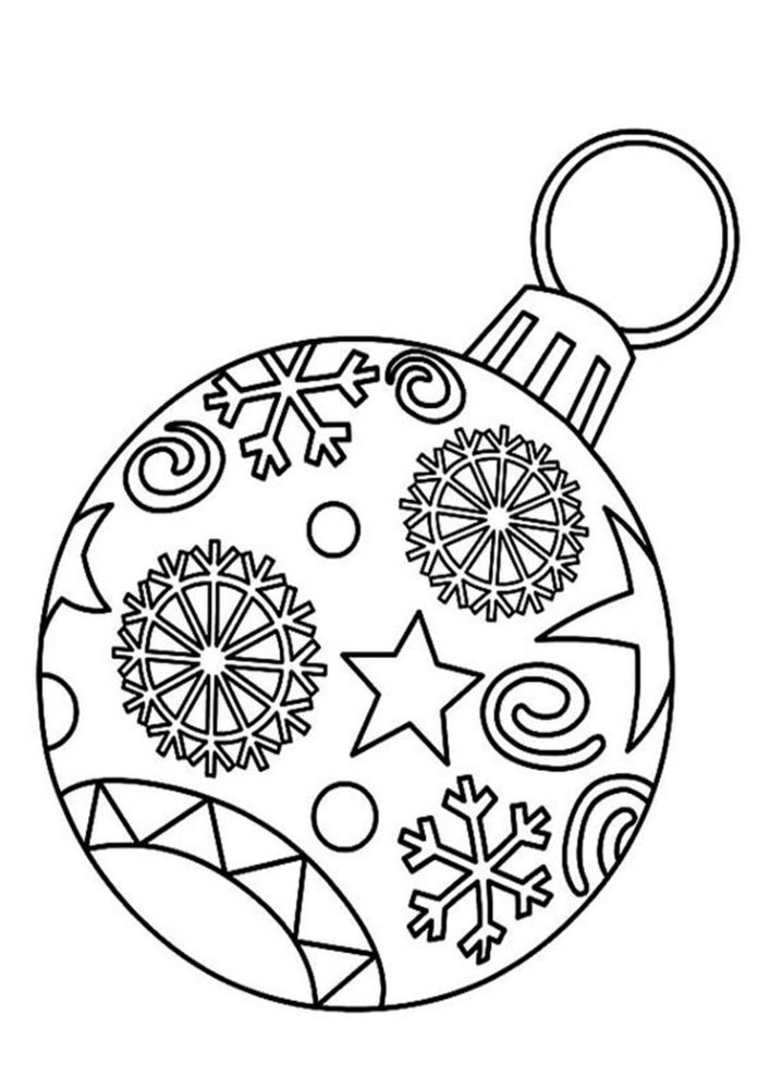 Christmas ornament coloring pages