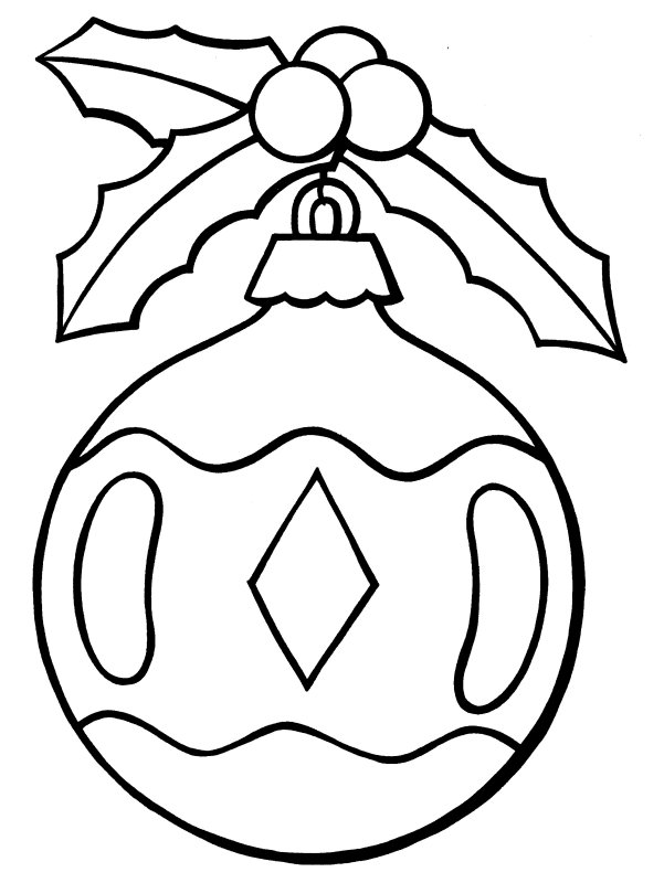 Christmas ornament coloring pages