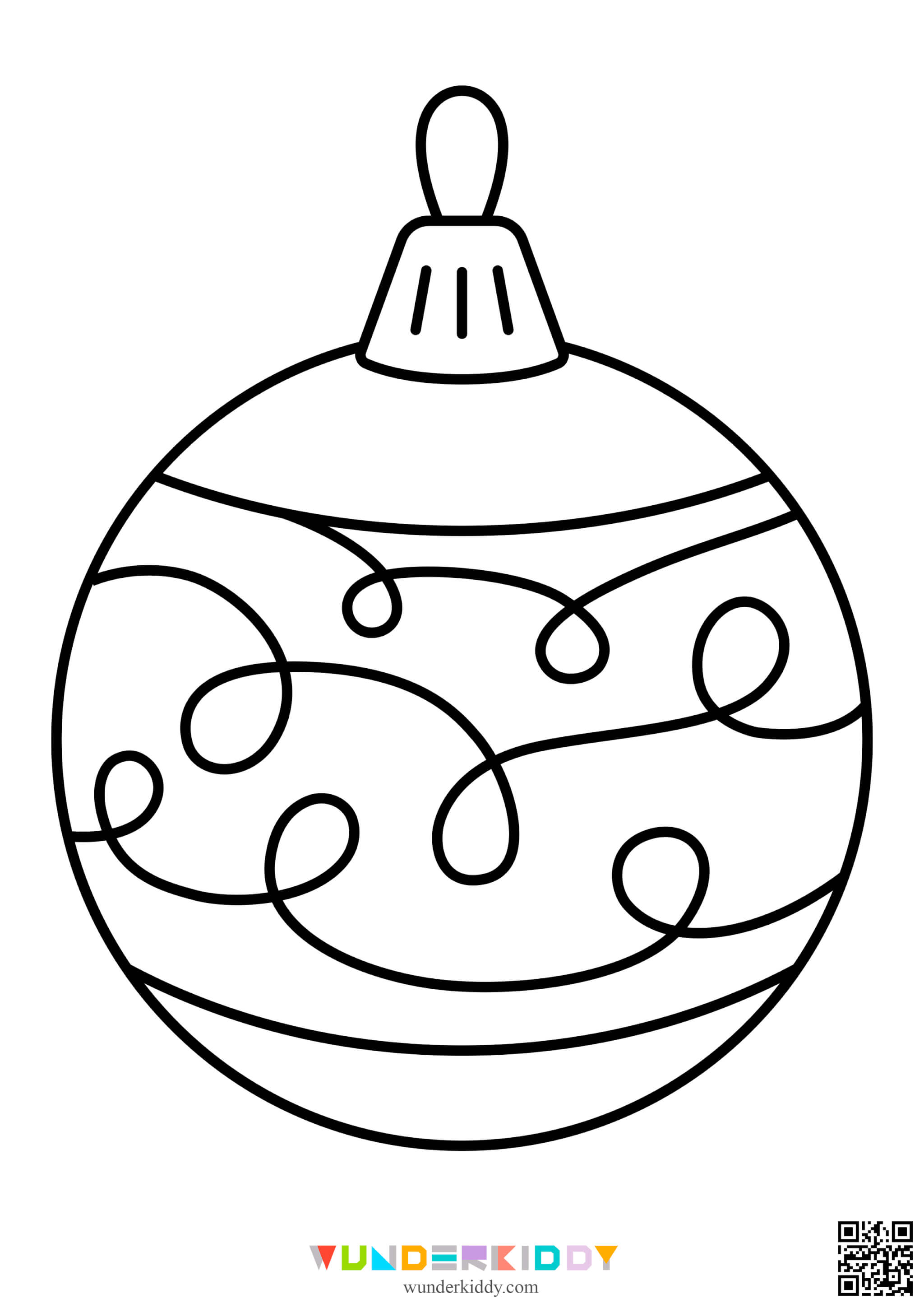 Printable christmas ornament coloring pages for kindergarten