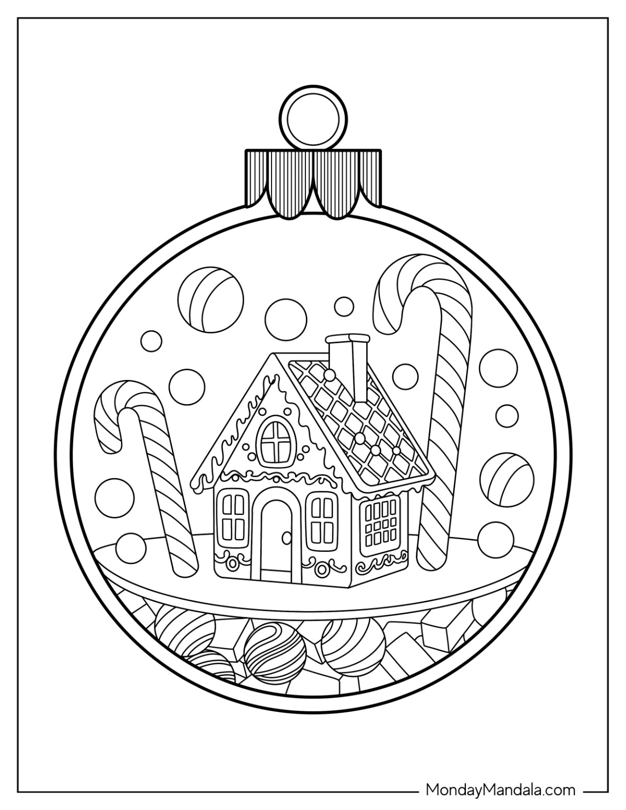 Christmas ornament coloring pages free printables