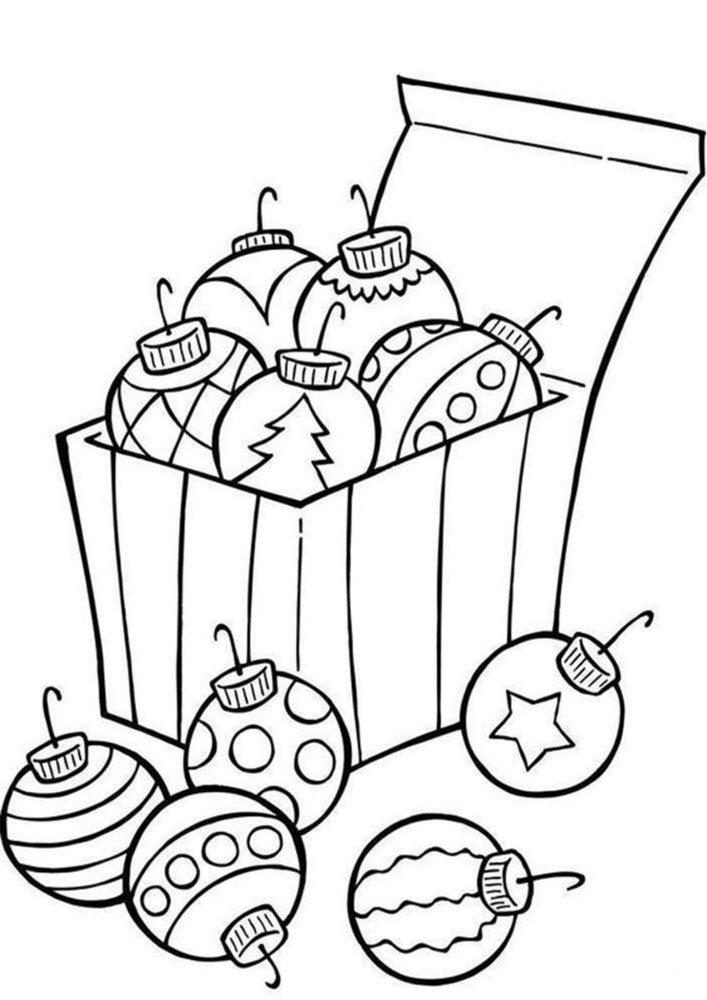 Christmas ornament coloring pages