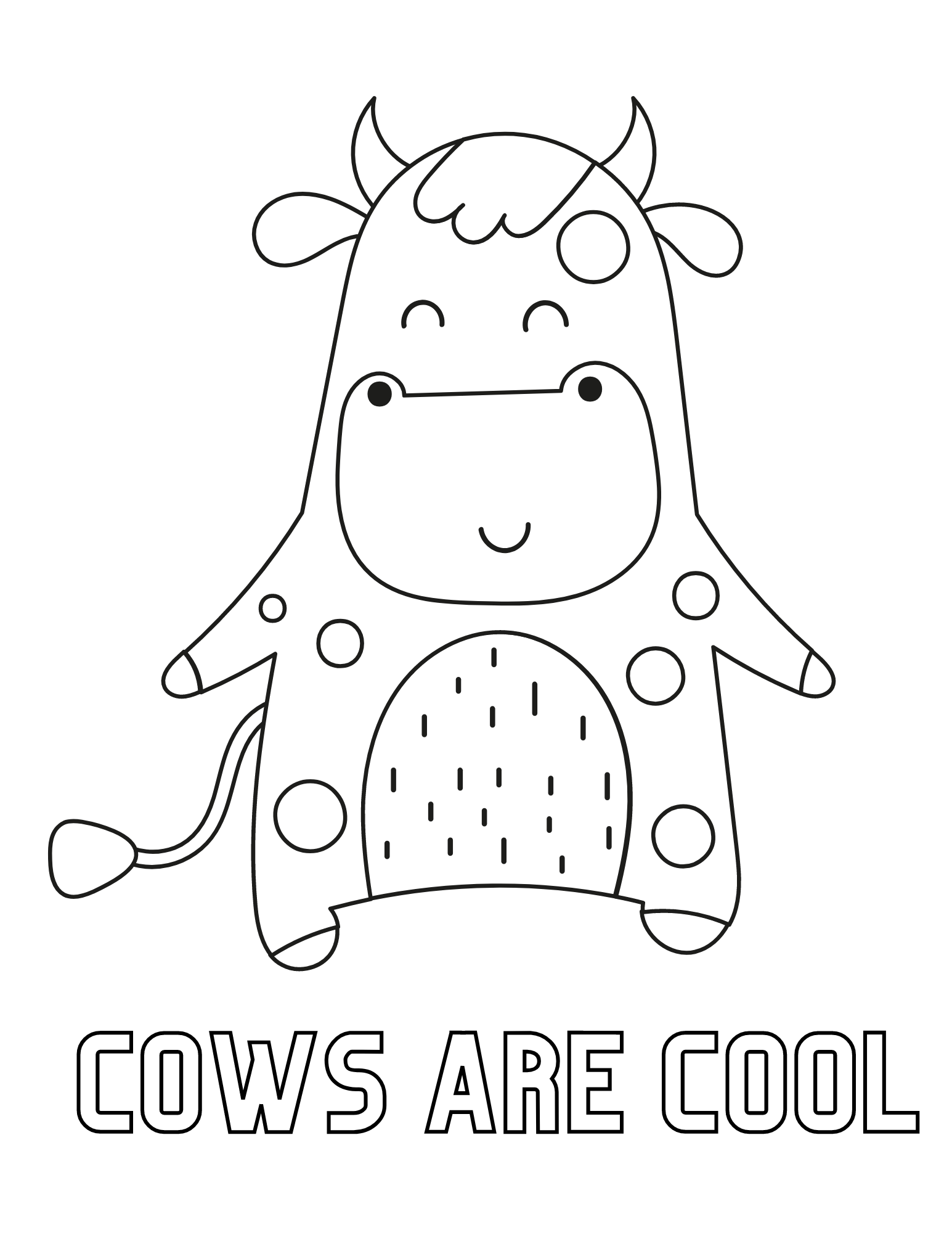 Cute cow coloring pages and fun cow facts for kids