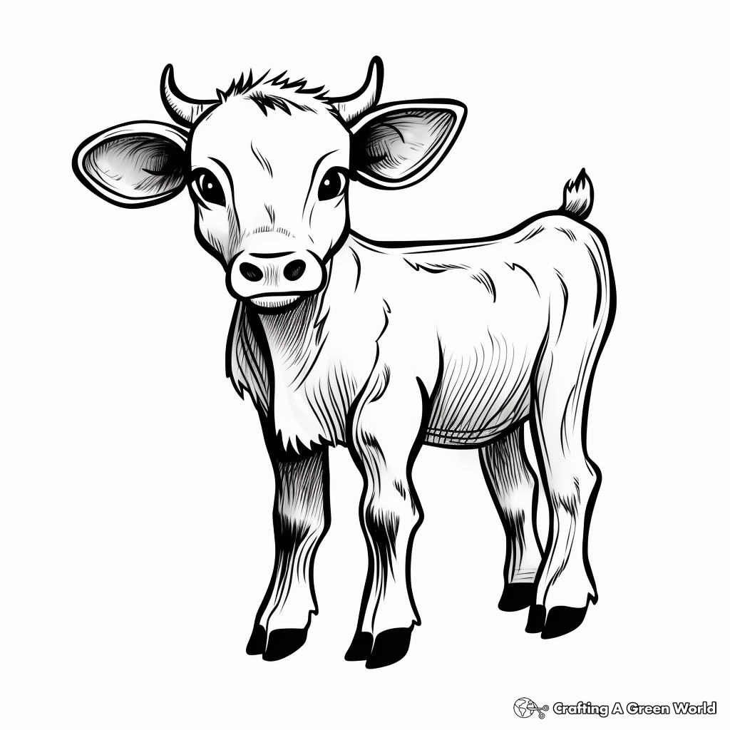 Baby cow coloring pages