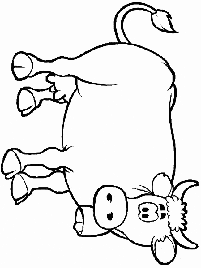 Cow coloring page