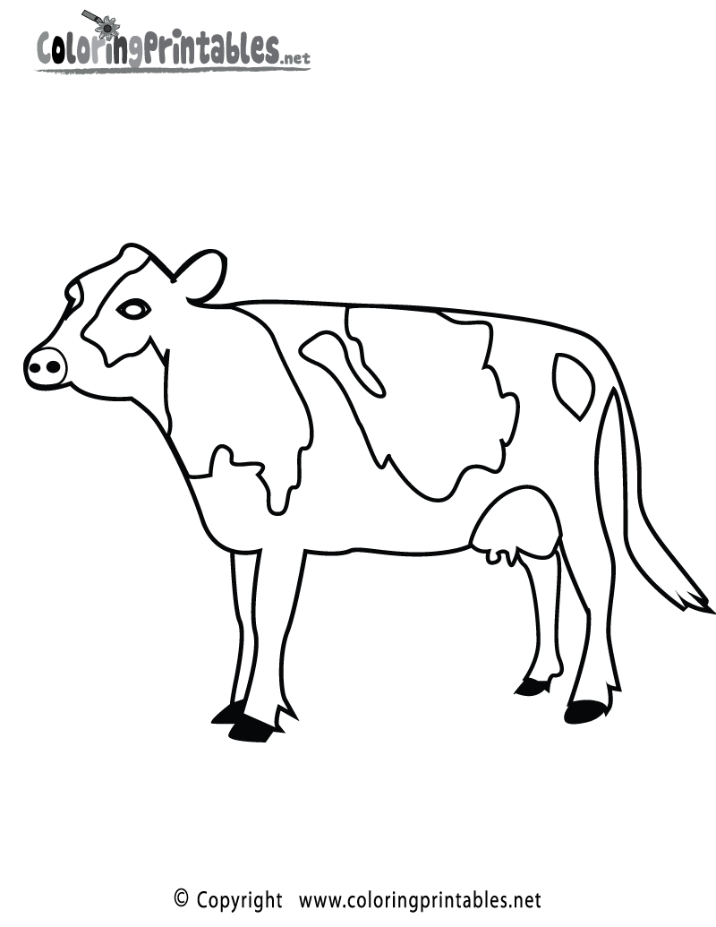 Cow coloring page