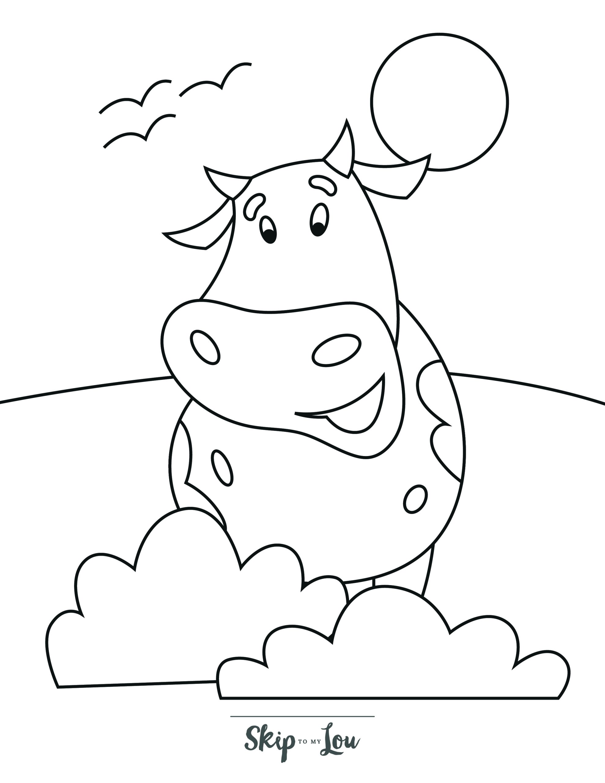 Free printable cow coloring pages with pdf download skip to my lou