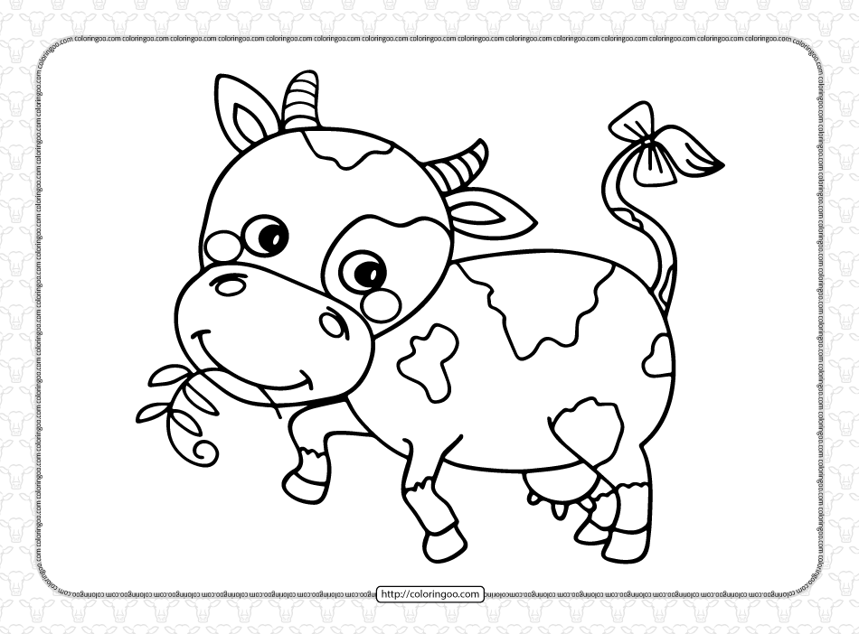 Printable cow coloring pages