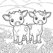 Cute cow coloring pages free printable pdfs