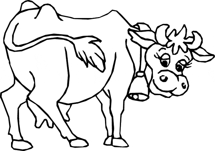 Cow coloring page