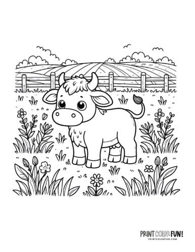 Cow coloring pages clipart at