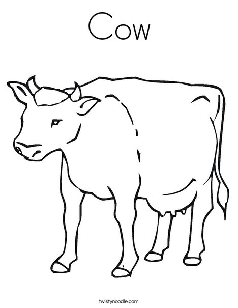 Cow coloring page