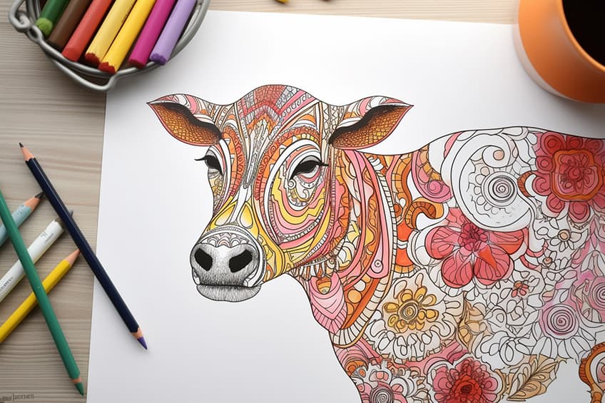 Cow coloring pages