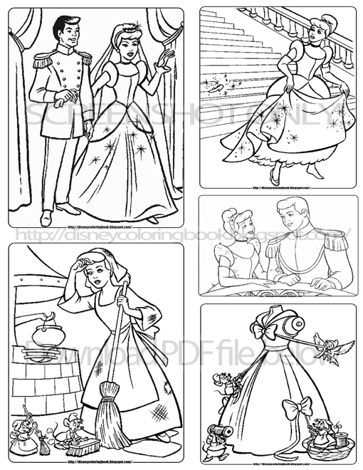 Disney coloring pages and sheets for kids cinderella free disney princess coloring pages