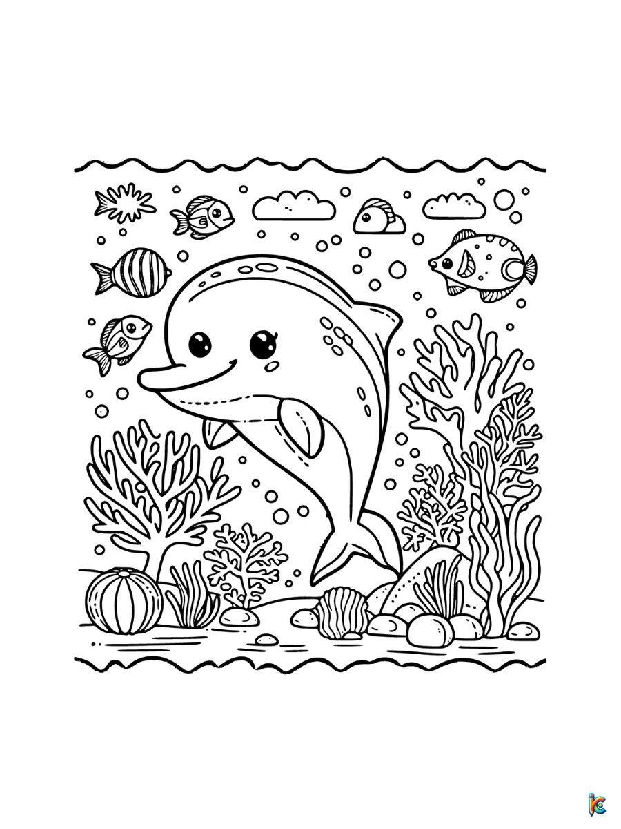 Dolphin coloring pages â