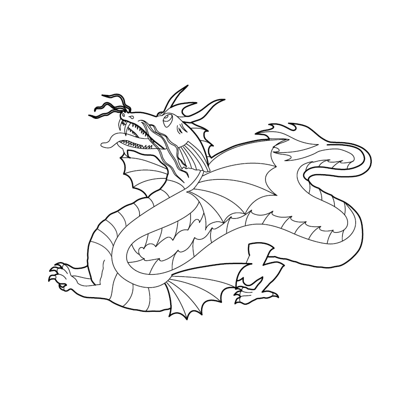 Free printable dragon colouring page free colouring book for childre â monkey pen store