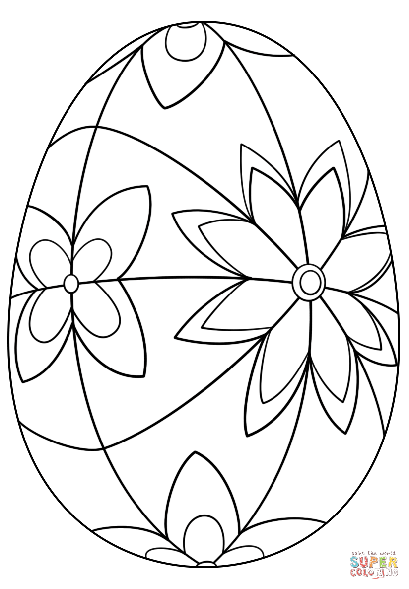 Detailed easter egg coloring page free printable coloring pages