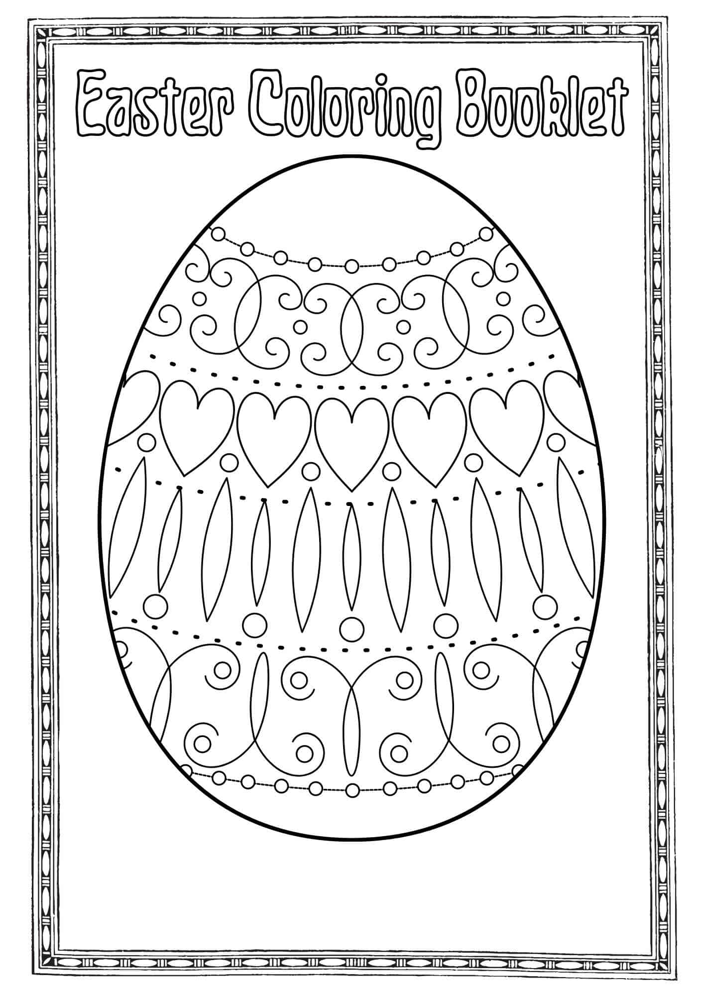Free easter egg coloring pages