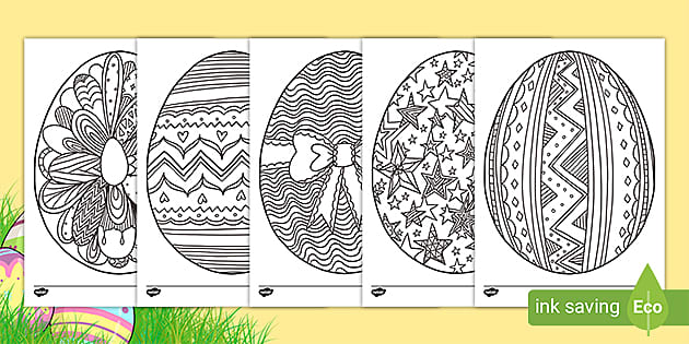 Easter egg colouring pages event worksheets teacher made