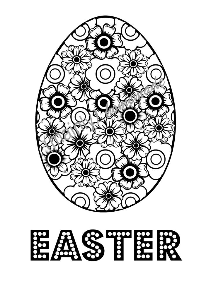 Fun easter egg coloring page