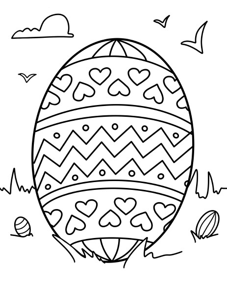 Free printable easter egg template and coloring pages