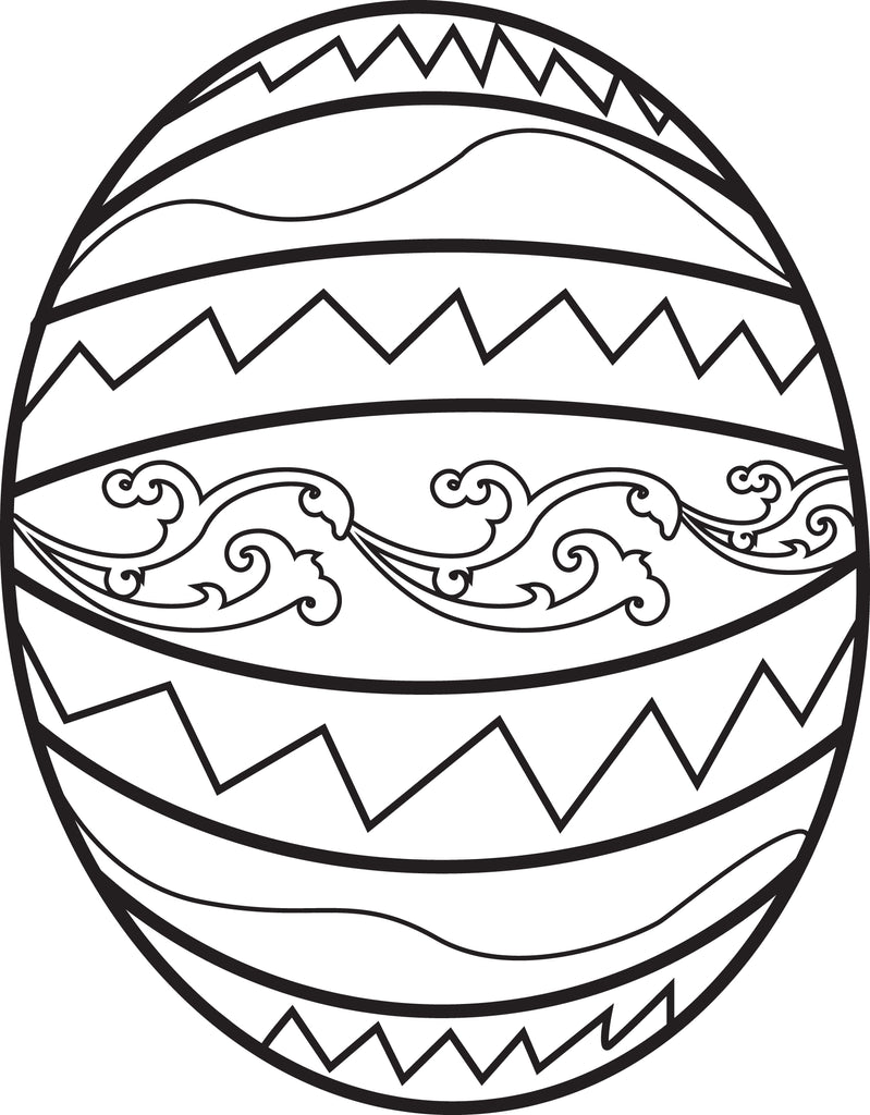 Printable easter egg coloring page for kids â