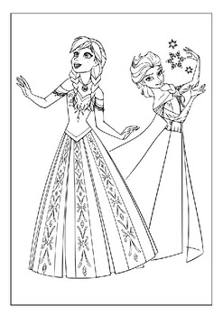 Magical printable elsa frozen coloring pages collection for kids pages