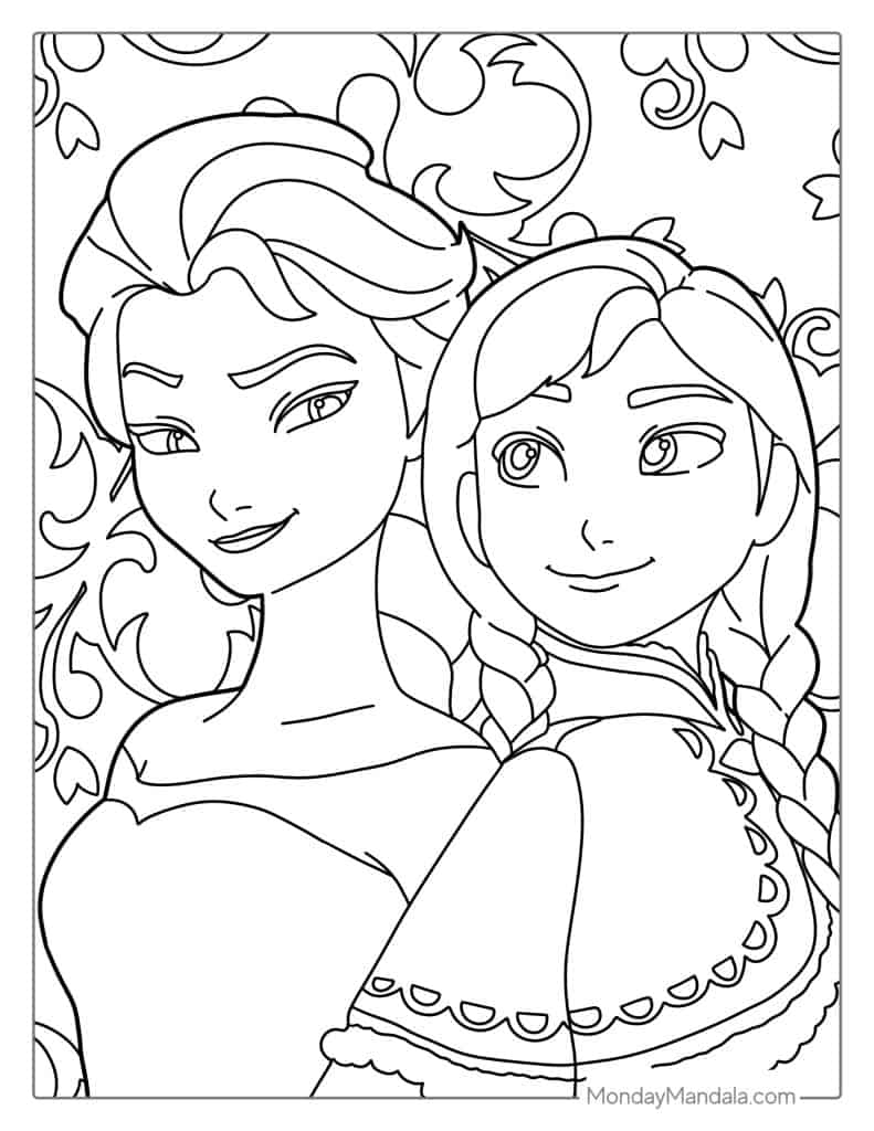 Elsa coloring pages free pdf printables