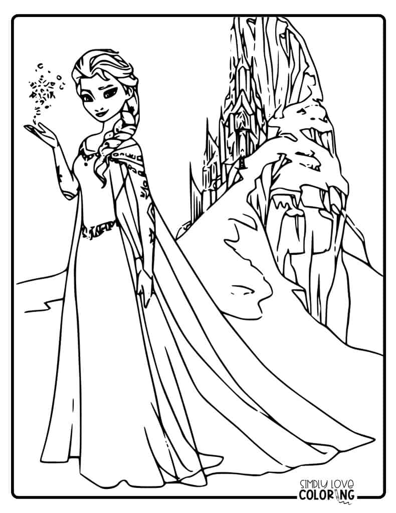 Frozen coloring pages