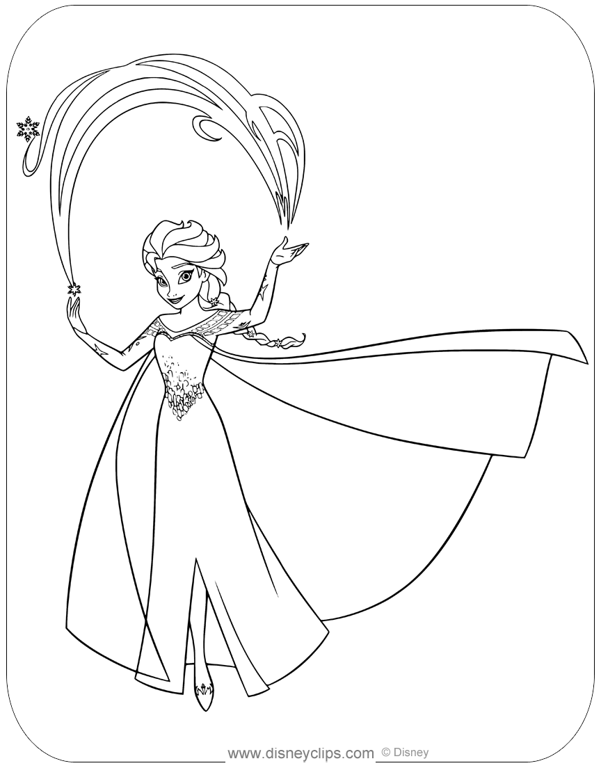 Printable frozen coloring pages