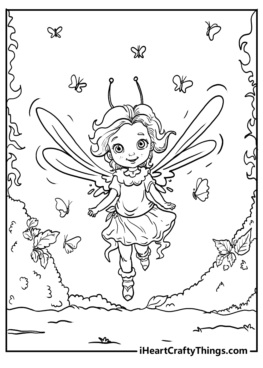 Printable fairy coloring pages updated