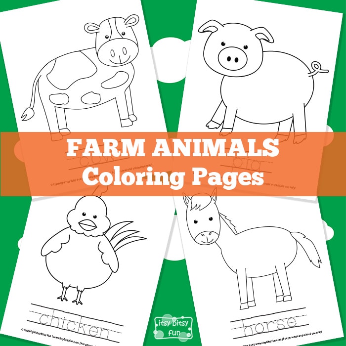 Farm animal coloring pages