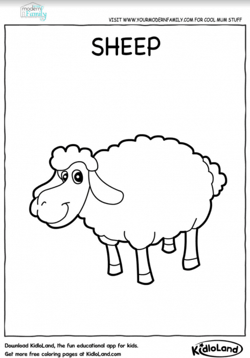 Free farm animals printable coloring sheets