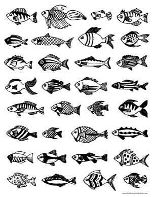 Fish coloring page