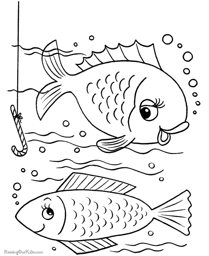 Printable fish coloring page