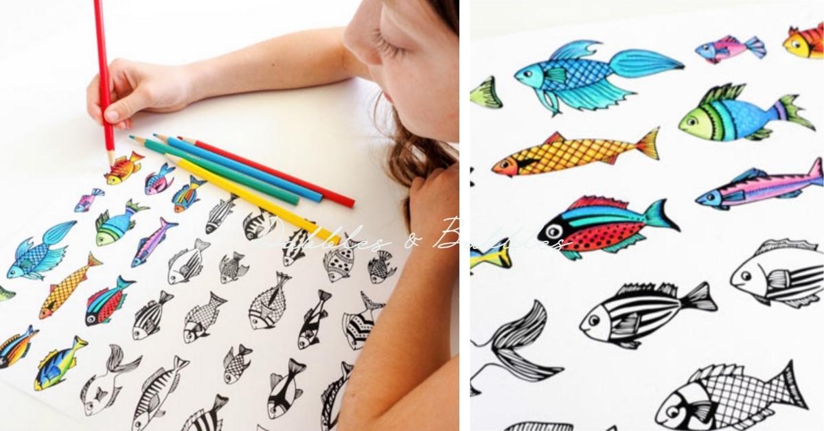 Fish coloring page