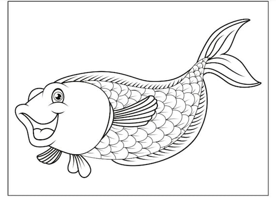 Fish coloring pages fish template printable coloring pages