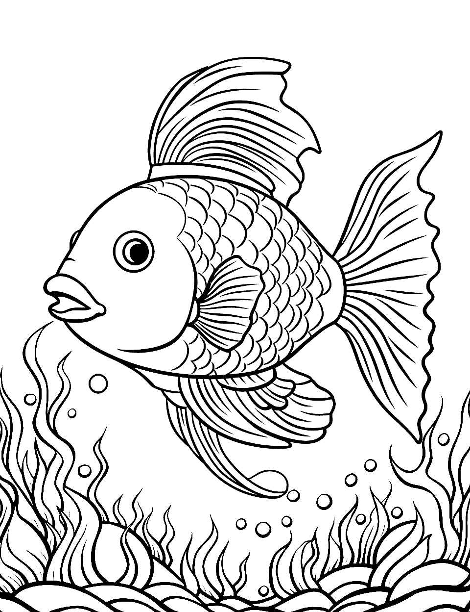 Fish coloring pages free printable sheets