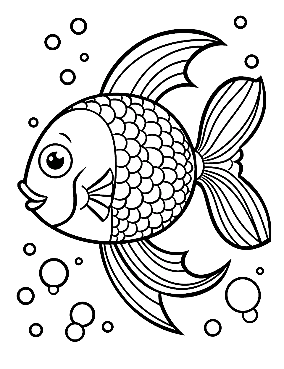 Fish coloring pages free printable sheets