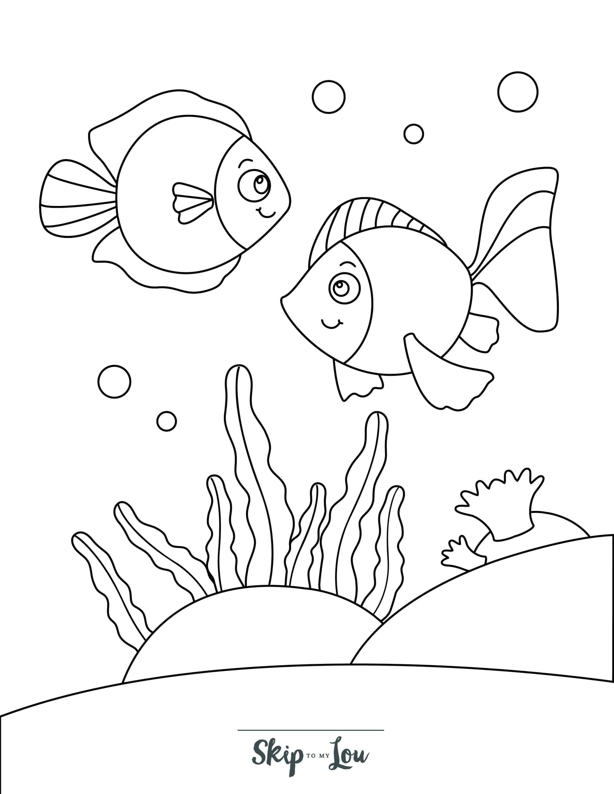 Free printable fish coloring pages skip to my lou