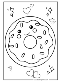 Unbelievably cute food coloring pages printable and free