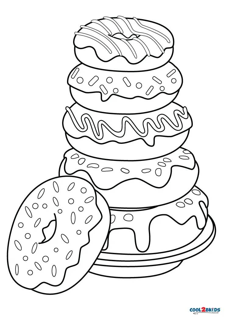 Free printable food coloring pages for kids