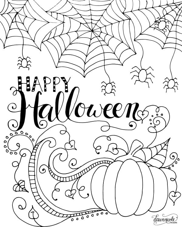 Free halloween coloring pages for kids