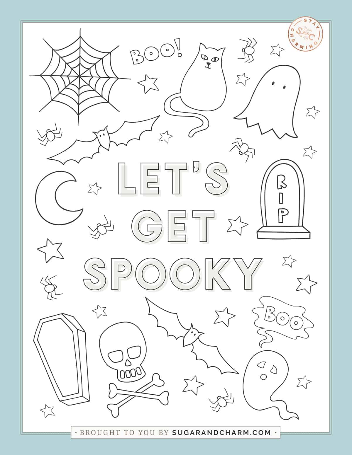 Easy cute halloween coloring pages for anyone