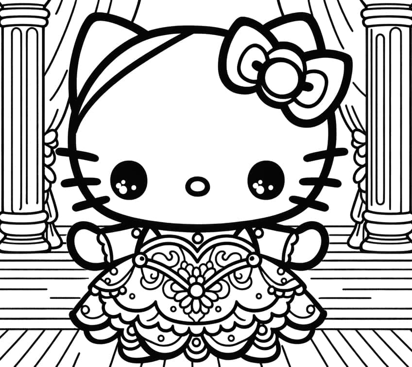 Hello kitty coloring pages