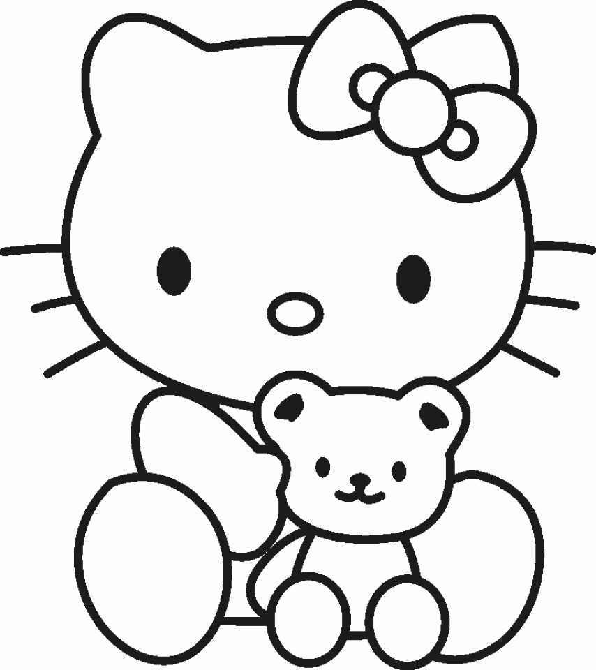 Get this hello kitty coloring pages free wum