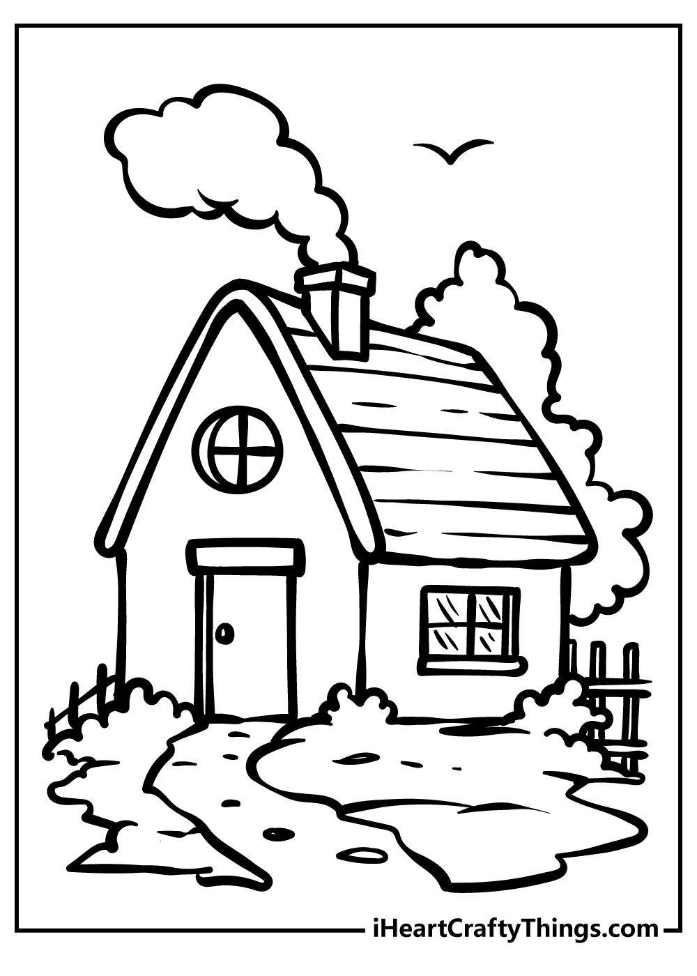 House coloring pages free printables