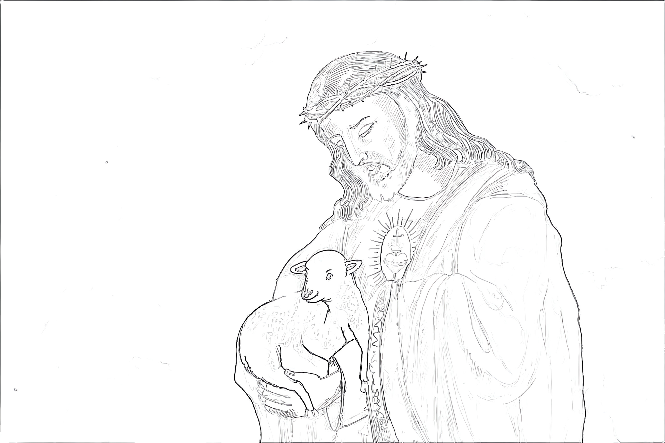 Good friday with jesus coloring page