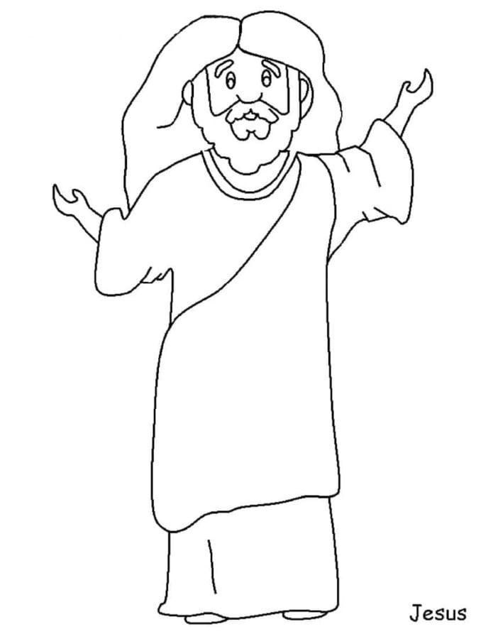 Jesus for children coloring page