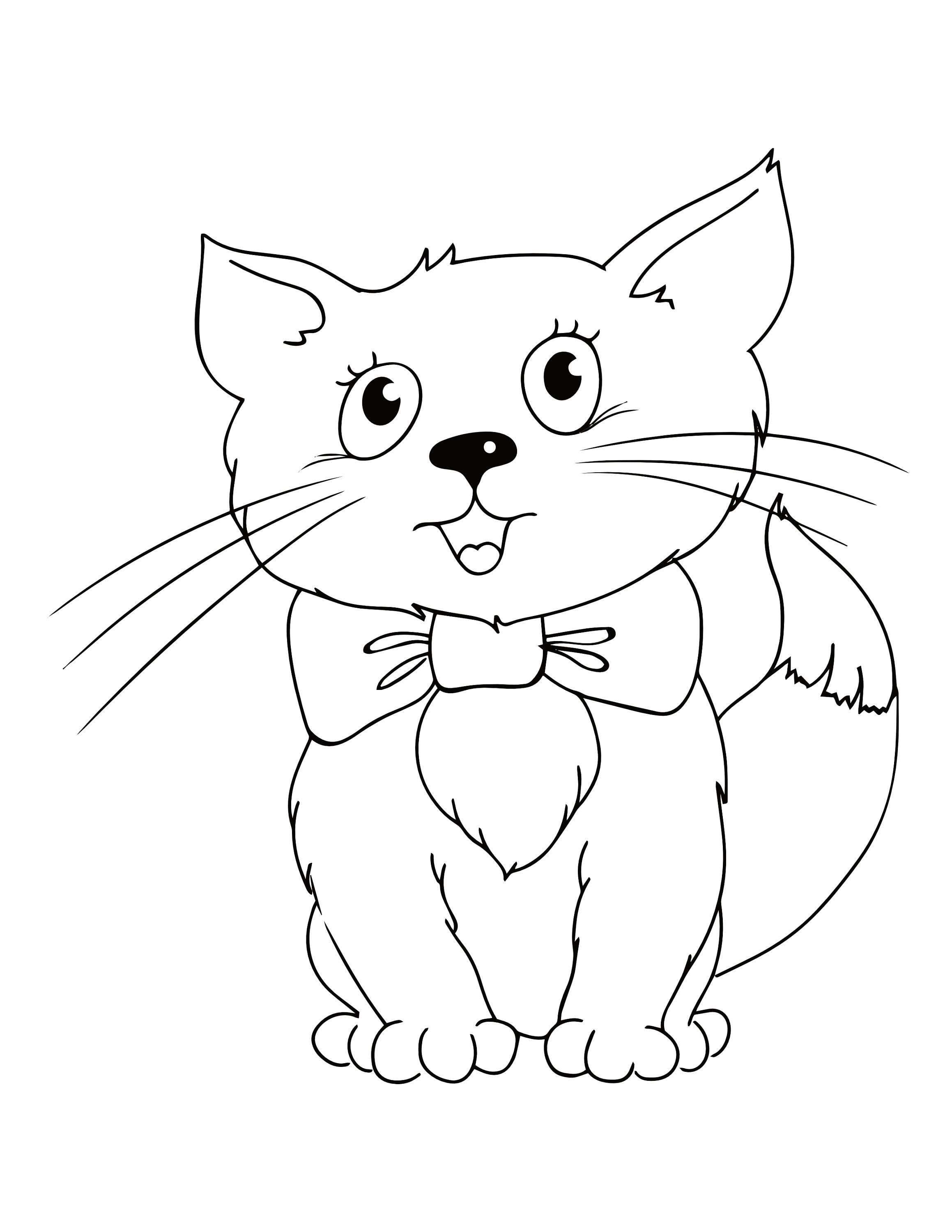 Kitten coloring pages printable kitten coloring pages for etsy