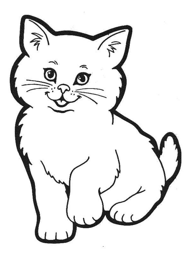 Coloring pages printable cat coloring page